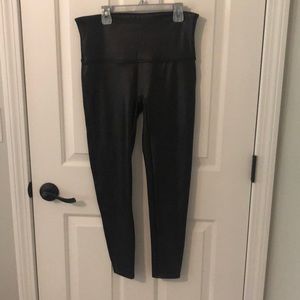SPANX Shiny Black High-Waisted Leggings